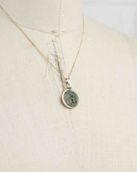 14k Gold Genuine Ancient Greek Coin Necklace (Athena/Owl; 200-133 B.C.)