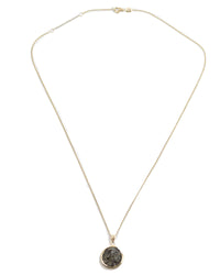 14k Gold Genuine Ancient Greek Coin Necklace (Athena; 306-283 B.C.)