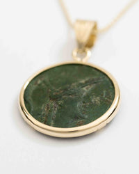 14k Gold Genuine Ancient Greek Coin Necklace (Athena/Owl; 200-133 B.C.)
