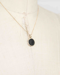 14k Gold Genuine Ancient Greek Coin Necklace (Tanit; 400-350 B.C.)