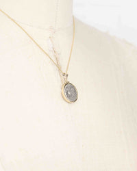 14k Gold Genuine Ancient Greek Coin Necklace (Pegasus/Athena; 375-300 B.C.)