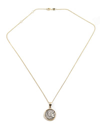 14k Gold Genuine Ancient Greek Coin Necklace (Alexander the Great; 336-323 B.C.)