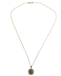 14k Gold Genuine Ancient Greek Coin Necklace (Heracles; 117-138 A.D.)