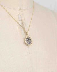 14k Gold Genuine Ancient Roman Coin Necklace (Medusa; 47 B.C.)