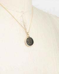 14k Gold Genuine Ancient Greek Coin Necklace (Medusa; 85-65 B.C.)