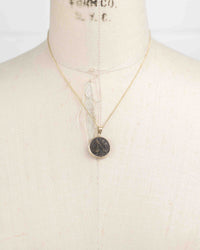 14k Gold Genuine Ancient Greek Coin Necklace (Poseidon; 275-215 B.C.)