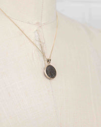 14k Gold Genuine Ancient Greek Coin Necklace (Poseidon; 275-215 B.C.)