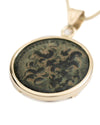 14k Gold Genuine Ancient Greek Coin Necklace (Zeus; 27 BC-14 AD)