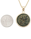 14k Gold Genuine Ancient Greek Coin Necklace (Zeus; 27 BC-14 AD)