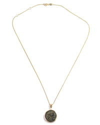 14k Gold Genuine Ancient Greek Coin Necklace (Zeus; 27 BC-14 AD)