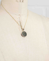 14k Gold Genuine Ancient Greek Coin Necklace (Zeus; 27 BC-14 AD)
