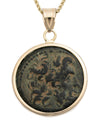 14k Gold Genuine Ancient Greek Coin Necklace (Zeus; 27 BC-14 AD)