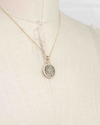 14k Gold Genuine Ancient Medieval Coin Necklace (Coin of the Crusades; 1287-1308 A.D.)