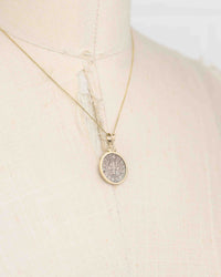 14k Gold Genuine Ancient Medieval Coin Necklace (Coin of the Crusades; 1287-1308 A.D.)