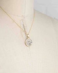 14k Gold Genuine Ancient Roman Coin Necklace (Bacchus/Pegasus; 90 B.C.)
