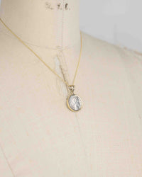 14k Gold Genuine Ancient Roman Coin Necklace (Ceres/Demeter; 86 B.C.)