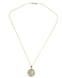 14k Gold Genuine Ancient Roman Coin Necklace (Mercury; 82 B.C.)