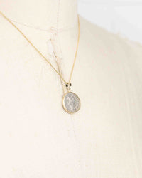 14k Gold Genuine Ancient Roman Coin Necklace (Minerva; 100 B.C.)