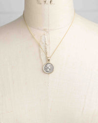 14k Gold Genuine Ancient Roman Coin Necklace (Anna Perenna; 82-81 B.C.)