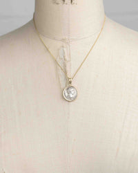 14k Gold Genuine Ancient Roman Coin Necklace (Augustus; 27 B.C.-14 A.D.)