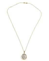 14k Gold Genuine Ancient Roman Coin Necklace (Roma; 116-115 B.C.)