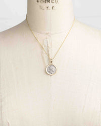 14k Gold Genuine Ancient Roman Coin Necklace (Roma; 116-115 B.C.)