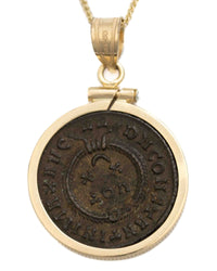 14k Gold Genuine Ancient Roman Coin Necklace (Constantine the Great; 306-337 A.D.)