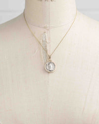 14k Gold Genuine Ancient Roman Coin Necklace (Faustina I; 141 A.D.)