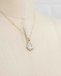 14k Gold Genuine Ancient Roman Coin Necklace (Faustina I; 141 A.D.)