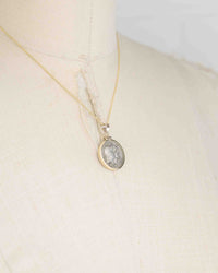 14k Gold Genuine Ancient Roman Coin Pendant Necklace (Honos & Virtus; 68 B.C.)