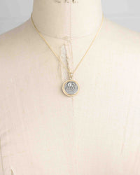 14k Gold Genuine Ancient Roman Republic Coin Necklace (Julius Caesar; 49-48 B.C.)