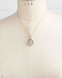 14k Gold Genuine Ancient Roman Coin Necklace (Marcus Aurelius; 161-180 A.D.)