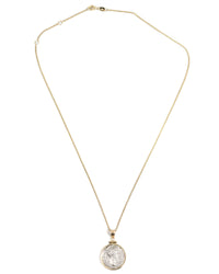 14k Gold Genuine Ancient Roman Coin Necklace (Marcus Aurelius; 161-180 A.D.)