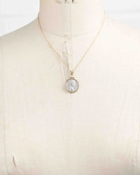 14k Gold Genuine Ancient Roman Coin Necklace (Marcus Aurelius; 161-180 A.D.)