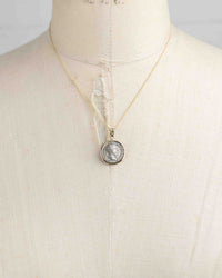 14k Gold Genuine Ancient Roman Coin Necklace (Marcus Aurelius; 161-180 A. D.)