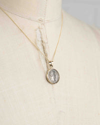 14k Gold Genuine Ancient Roman Coin Necklace (Marcus Aurelius; 161-180 A. D.)