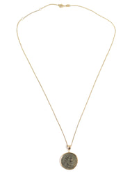 10k Gold Genuine Ancient Roman Coin Necklace (Constantius I; 293-305 A.D.)