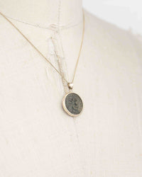 10k Gold Genuine Ancient Roman Coin Necklace (Constantius I; 293-305 A.D.)