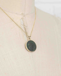 14k Gold Genuine Ancient Roman Coin Necklace (Maximinus II; 310-313 A.D.)