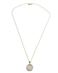 14k Gold Genuine Ancient Roman Coin Necklace (Minerva; 100 B.C.)