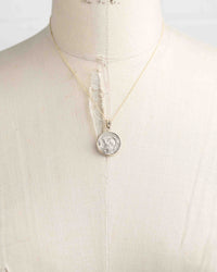 14k Gold Genuine Ancient Roman Coin Necklace (Minerva; 100 B.C.)