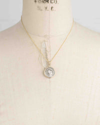 14k Gold Genuine Ancient Roman Coin Necklace (Minerva; 46 B.C.)
