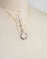 14k Gold Genuine Ancient Roman Coin Necklace (Minerva; 100 B.C.)
