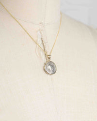 14k Gold Genuine Ancient Roman Coin Necklace (Minerva; 46 B.C.)