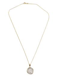14k Gold Genuine Ancient Roman Coin Necklace (Pan; 48 B.C.)