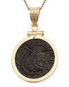 14k Gold Genuine Ancient Constantinople Commemorative Coin Necklace (330-354 A.D.)