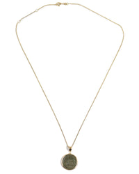 14k Gold Genuine Ancient Constantinople Commemorative Coin Necklace (Romulus & Remus; 307-337 A.D.)