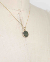 14k Gold Genuine Ancient Constantinople Commemorative Coin Necklace (Romulus & Remus; 307-337 A.D.)