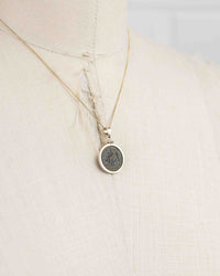 14k Gold Genuine Ancient Constantinople Commemorative Coin Necklace (Romulus & Remus; 330-354 A.D.)