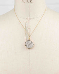 14k Gold Genuine Ancient Greek Coin Necklace (Athena/Owl; 454-404 B.C.)